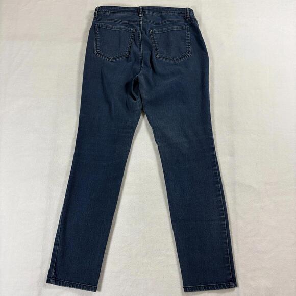 Straight Leg Stretch Jeans Gloria Vanderbilt Tag 10 Fits Like 30 X 28 Dark Wash - Picture 8 of 8